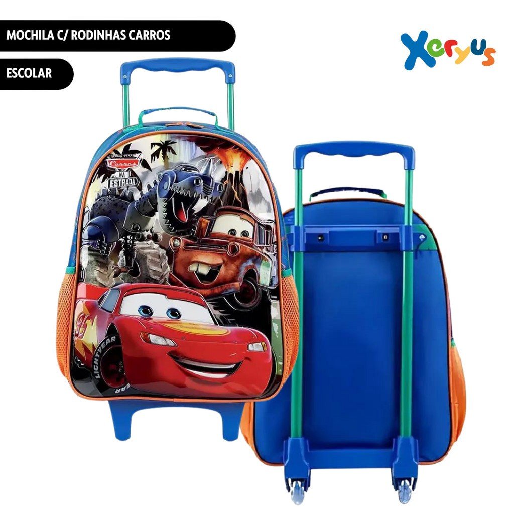 MOCHILA C/RODINHAS CARROS XERYUS	