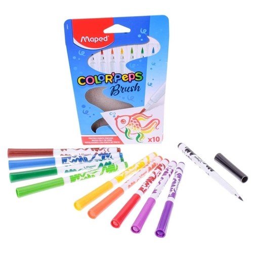 HIDROCOR COLOR PEPS BRUSH 10 CORES MAPED	