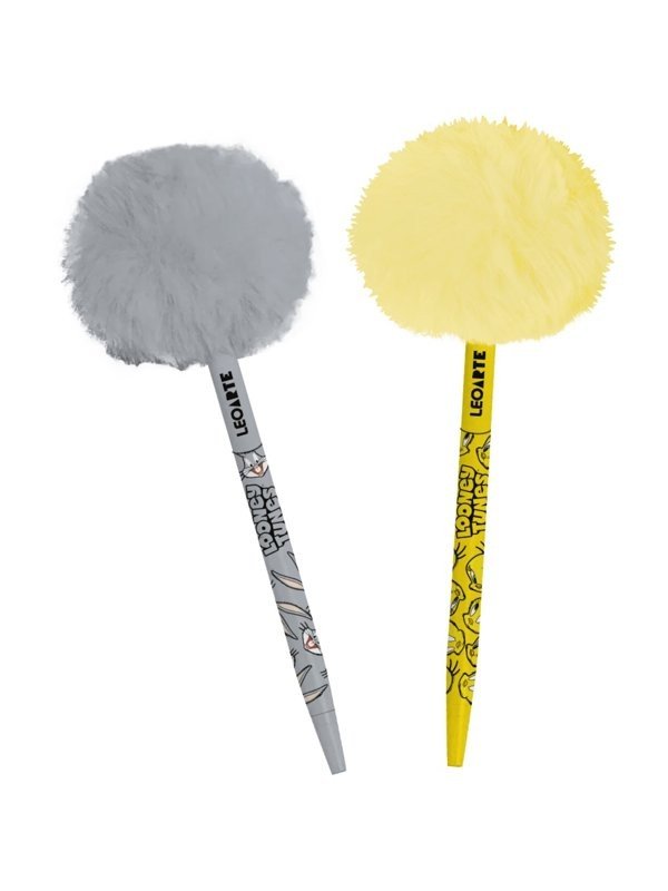 CANETA CORPO METAL POMPOM PERSONAGENS LOONEY TUNES LEOARTE	
