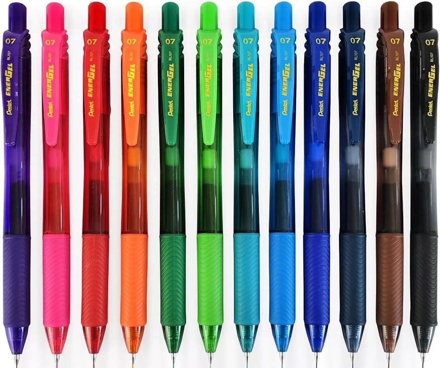 CANETA ENERGEL RETRATIL BL107 0.7 PENTEL	