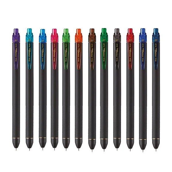 CANETA ENERGEL RETRATIL BLACK 0.7 PENTEL	