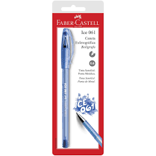 CANETA ESFEROGRAFICA ICE AZUL FABER CASTELL	