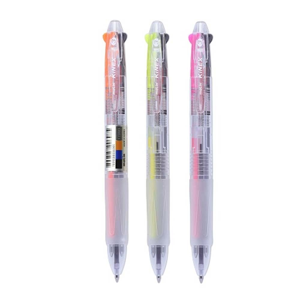 CANETA ESFEROGRAFICA RETRATIL 3 CORES MOLIN	