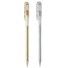 CANETA GEL HYBRID ROLLER DOURADA/PRATA PENTEL	