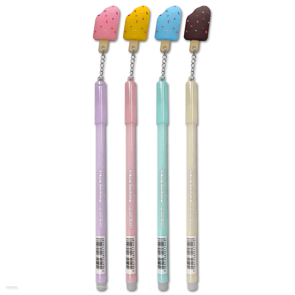 CANETA GEL APAGAVEL 0.5 COM PINGENTE PICOLE LEO&LEO	