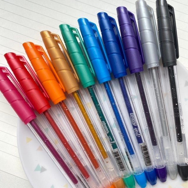 CANETA ESFEROGRAFICA GEL GLITTER BRW	