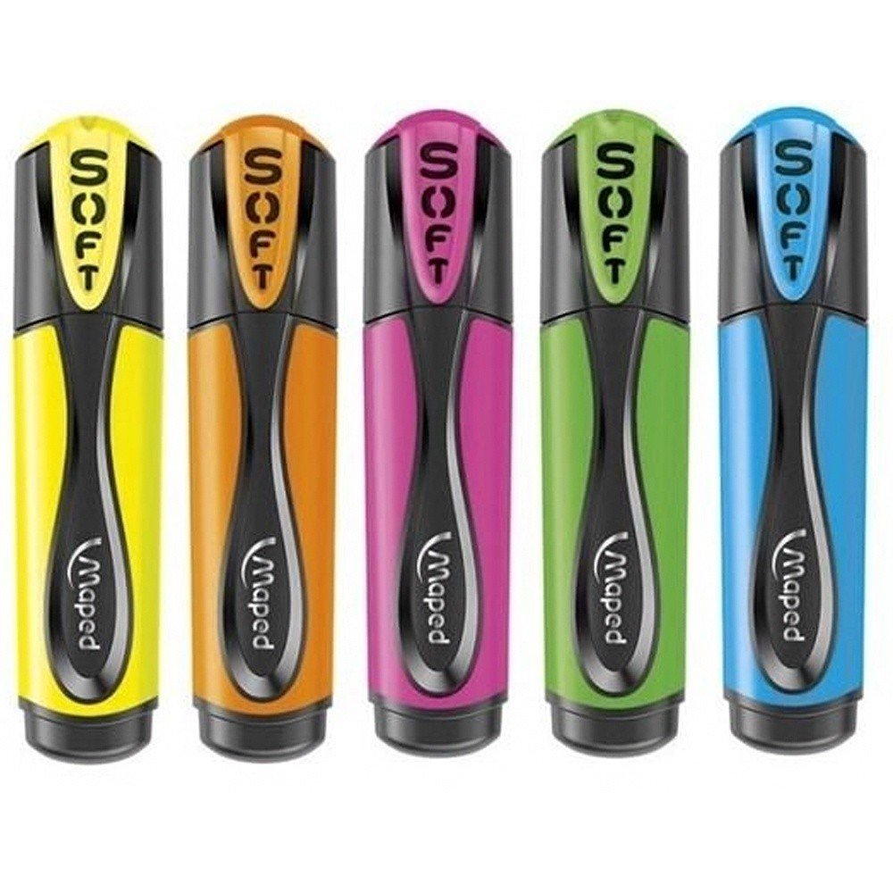 CANETA MARCA TEXTO SOFT FLEX MAPED	