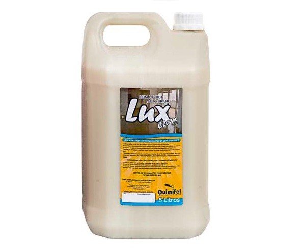 CERA LIQUIDA AUTO BRILHO INCOLOR 5 LITROS LUX CLEAN QUIMIFEL	