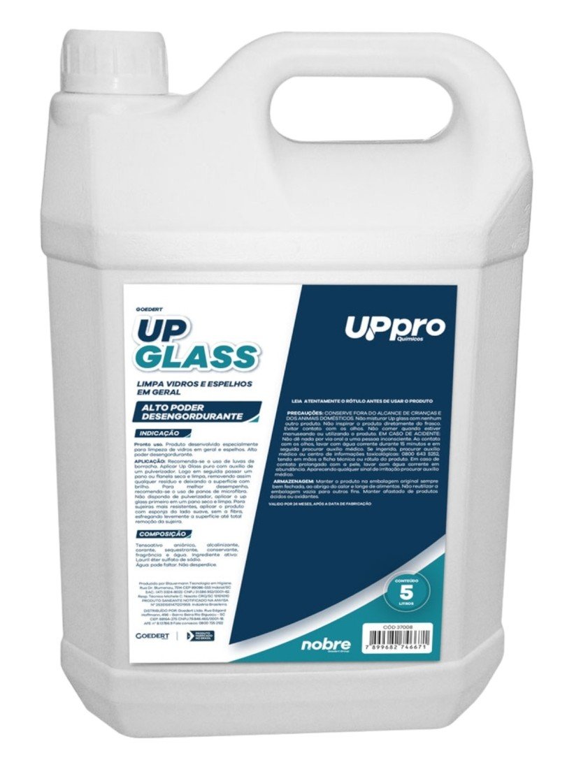 LIMPA VIDROS UP GLASS 5 LITROS NOBRE	