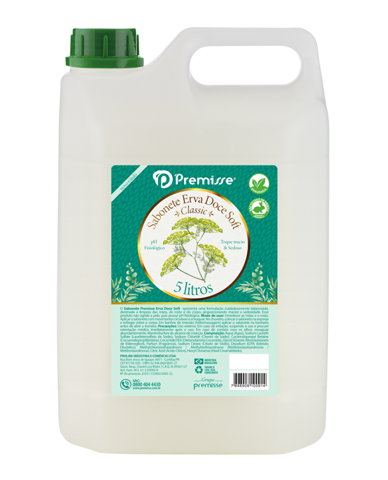 SABONETE LIQUIDO ERVA DOCE SOFT 5 LITROS PREMISSE	