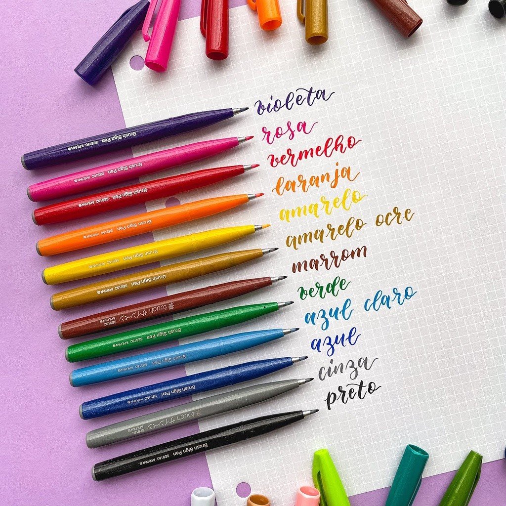 CANETA BRUSH SIGN PEN PENTEL	