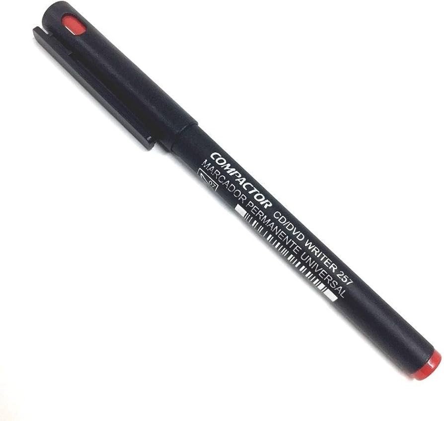 CANETA CD WRITER 257 VERMELHO COMPACTOR	