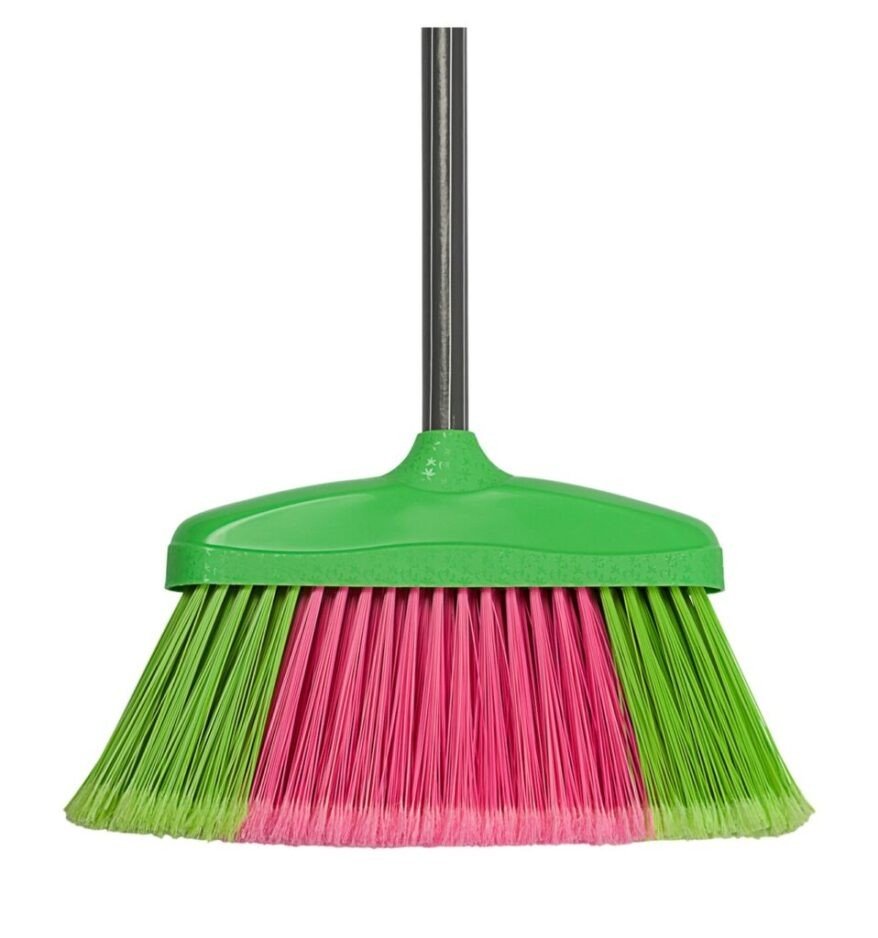 VASSOURA DE NYLON C/ CAPA PLASTICA C/ CABO DALCIN