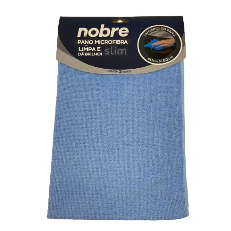 PANO DE MICROFIBRA AZUL/AMARELO 40X60 COM 2 UNIDADES NOBRE