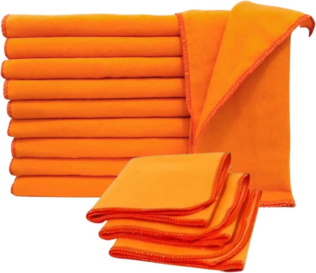 FLANELA LARANJA/BRANCA P 26X36 SAGA TEXTIL	