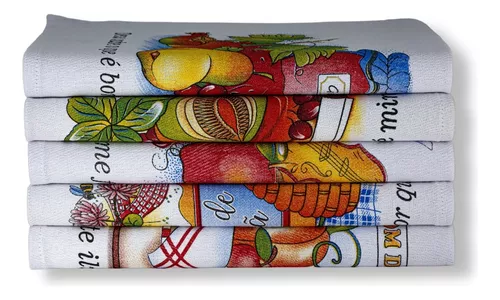 PANO DE PRATO PREMIUM COLOR ESTAMPADO 50X70 SAGA TEXTIL