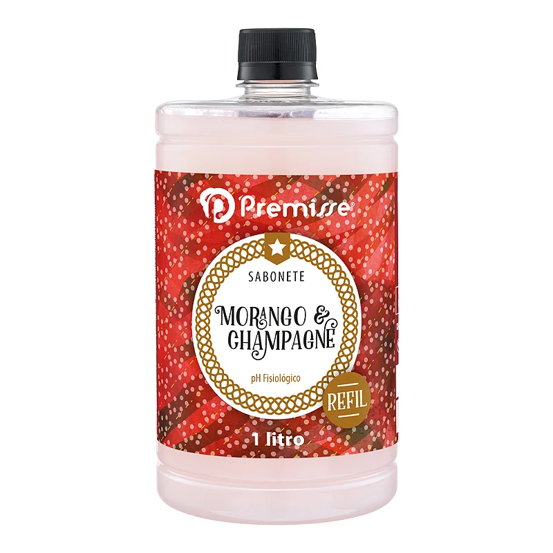 SABONETE LIQUIDO MORANGO & CHAMPAGNE 1 LITRO PUMP PREMISSE