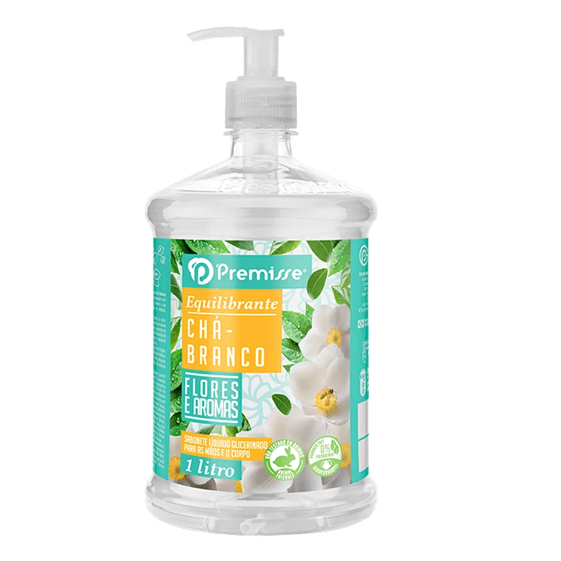 SABONETE LIQUIDO CHÁ BRANCO  1 LITRO PUMP PREMISSE