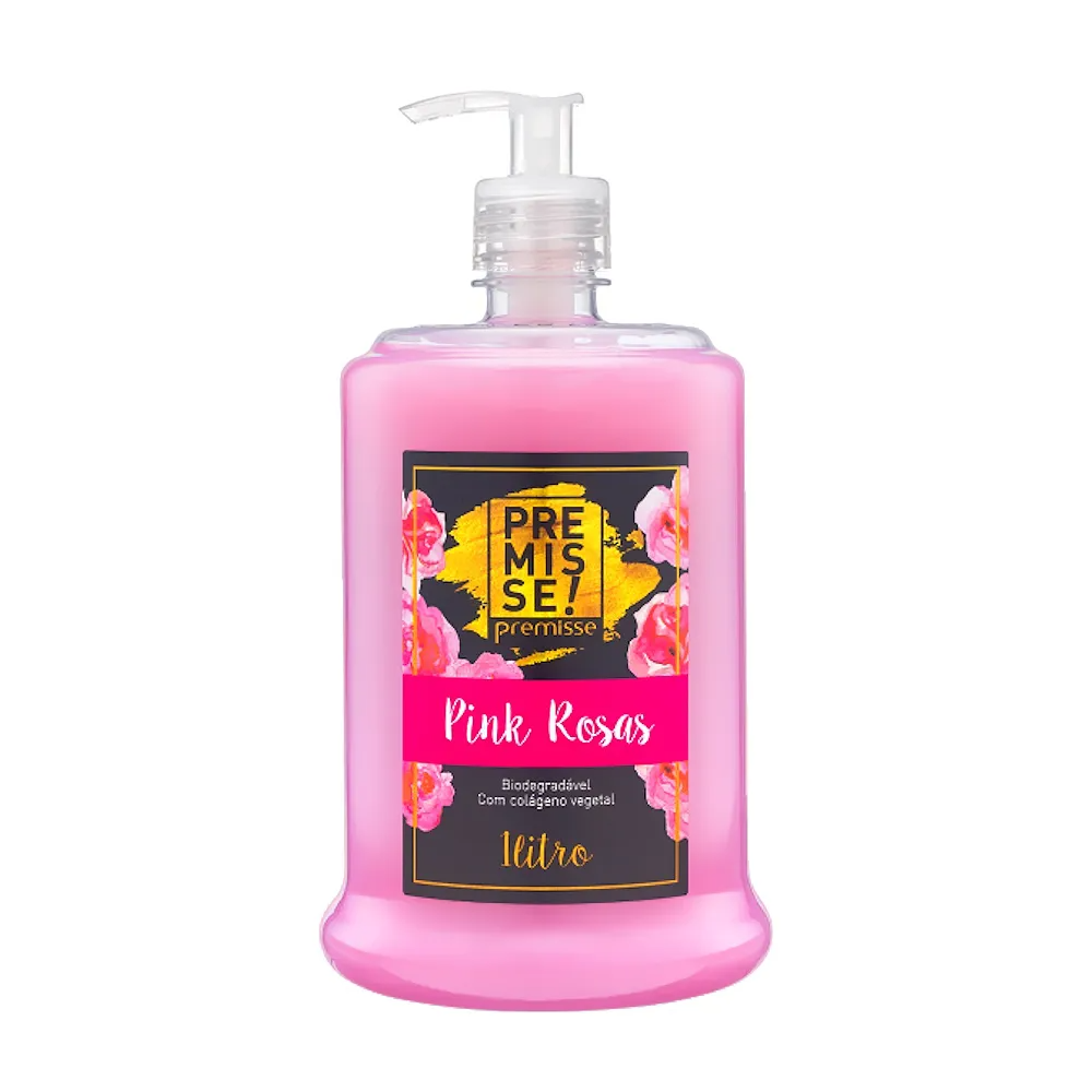 SABONETE LIQUIDO PINK ROSAS 1 LITRO PREMISSE