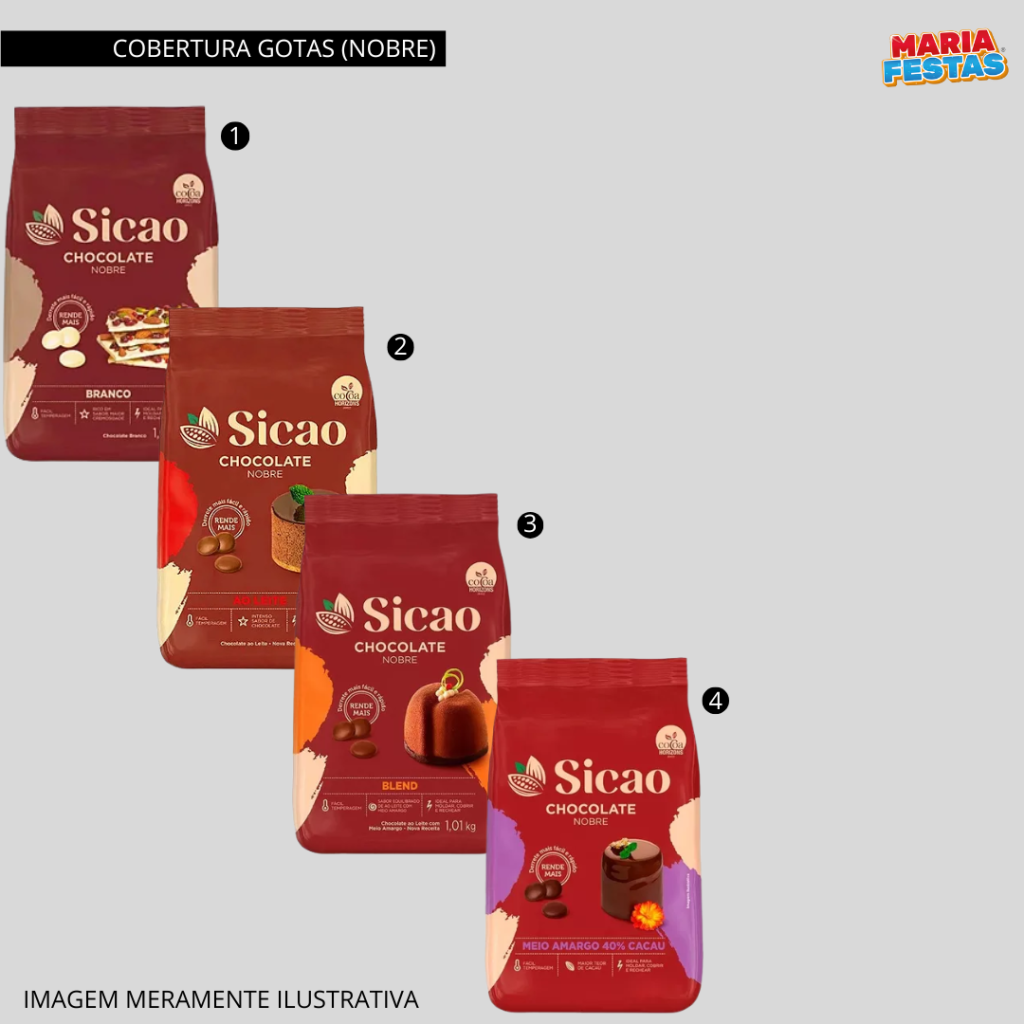Chocolate Nobre Gotas - Sicao