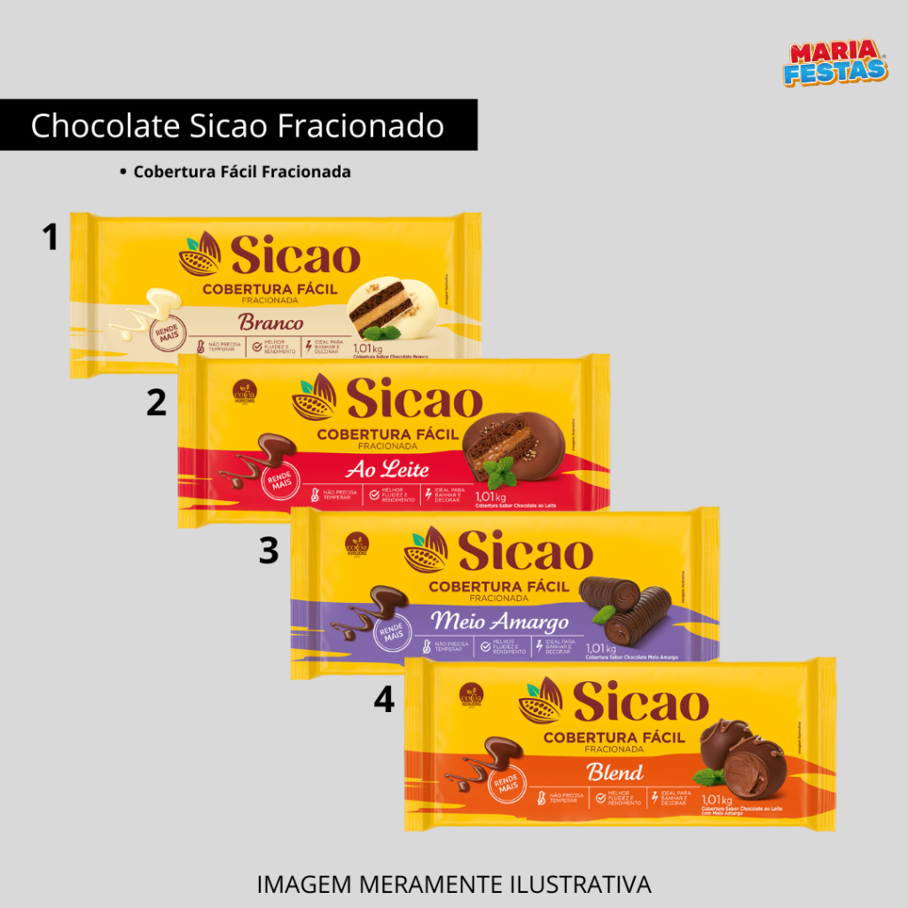 CHOCOLATE SICAO COBERTURA FACIL FRACIONADA