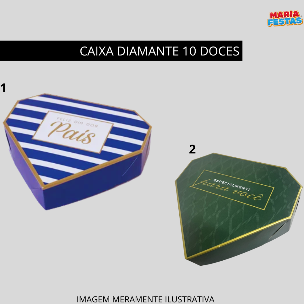 Caixa diamante 10 doces