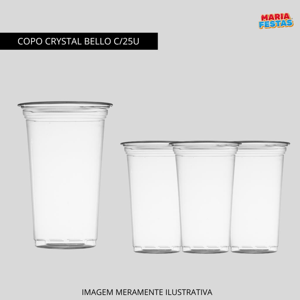 COPO CRYSTAL BELLO  C/25UN.