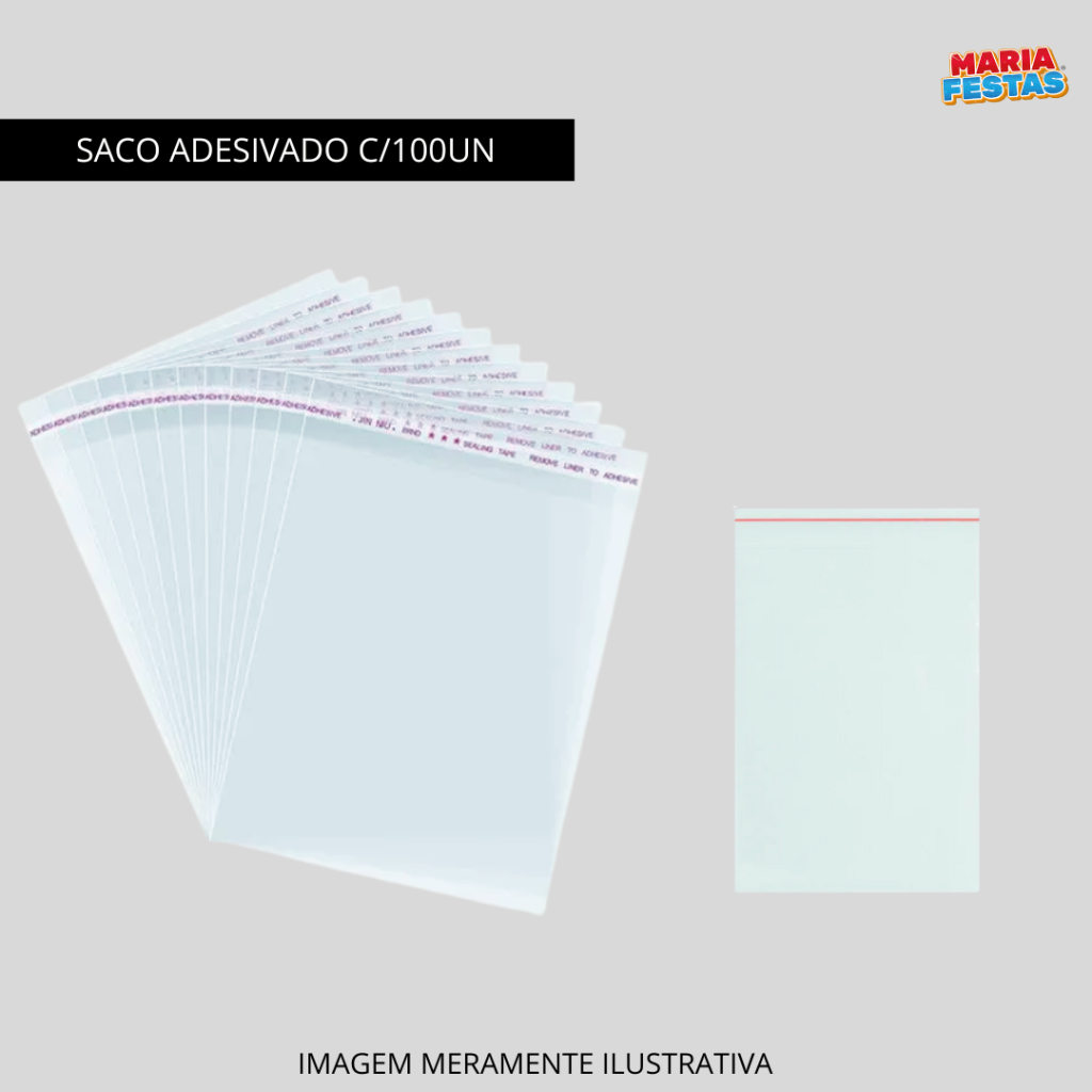 SACO ADESIVADO C/100UN.