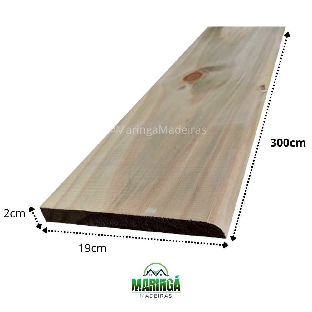  Beiral 2x19x300cm Pinus Tratado em autoclave CCA