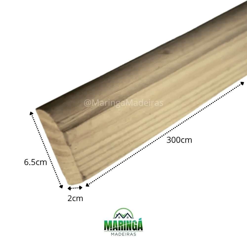 Rodapé 300 De Pinus Tratado Autoclave CCA