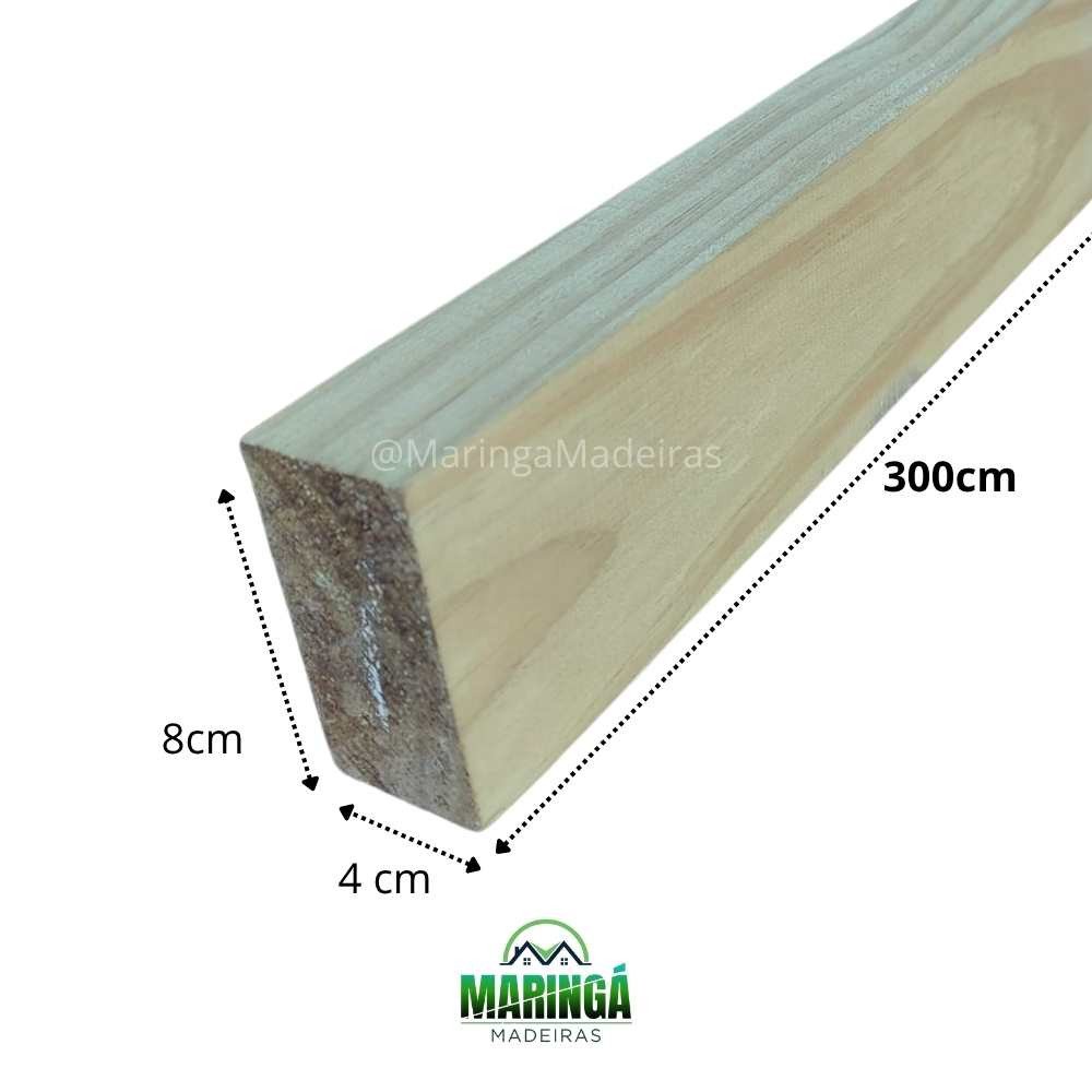 Viga 4x8x300cm De Pinus Tratado Autoclave CCA