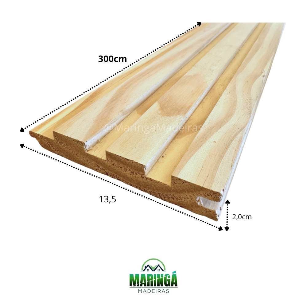 Painel Ripado - (2x13.5x300cm) - Sem nós
