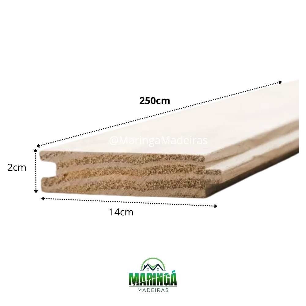 Assoalho 2x14x250cm Pinus Natural