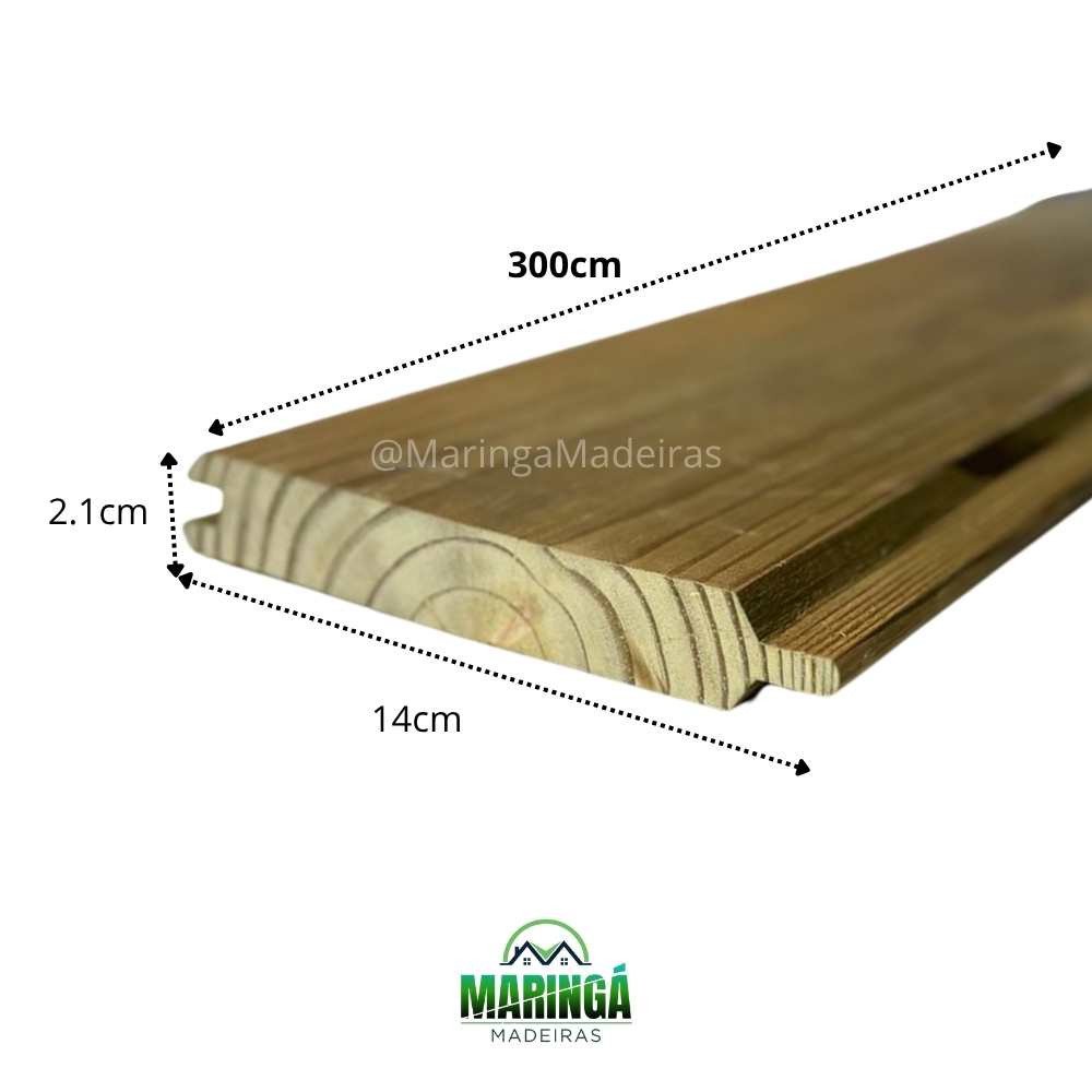 Parede 2.1x14x300cm De Pinus Tratado Autoclave CCA