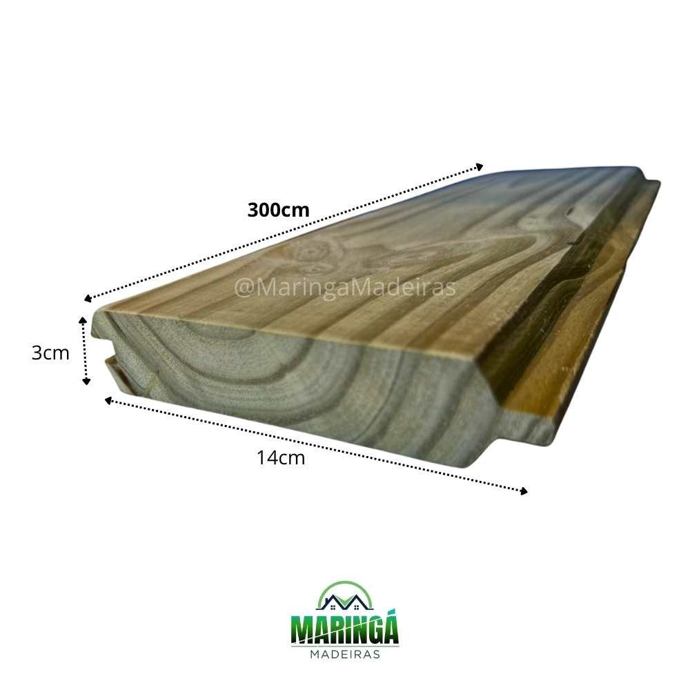 Parede 3x14x250cm De Pinus Tratado Autoclave CCA