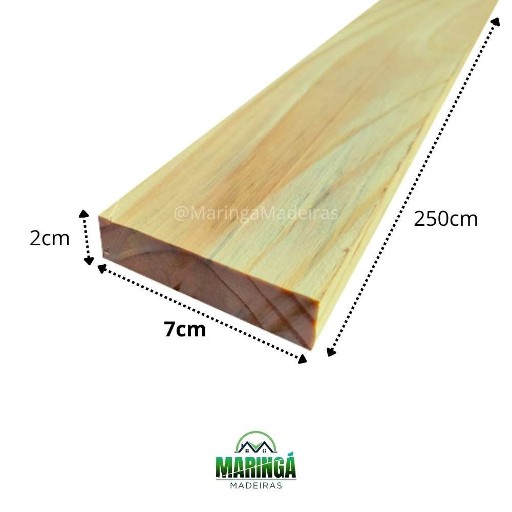 Tábua 2x7x250cm Pinus Natural