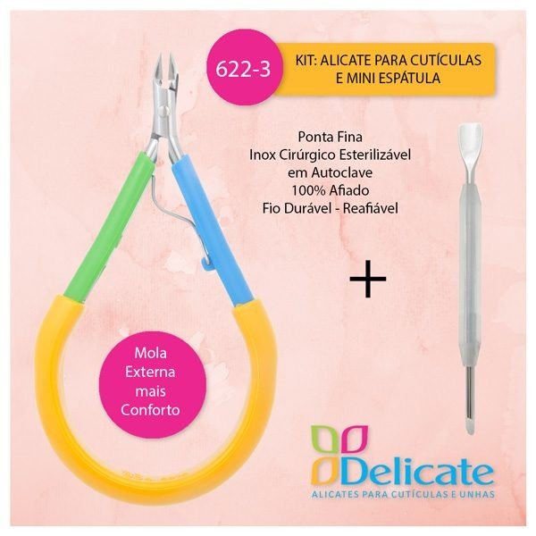 Kit - Alicate para Cutícula e Mini Espatúla 