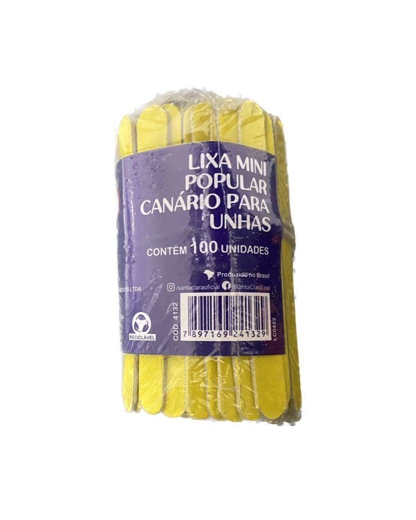 Lixa mini popular canário 100un Santa Clara