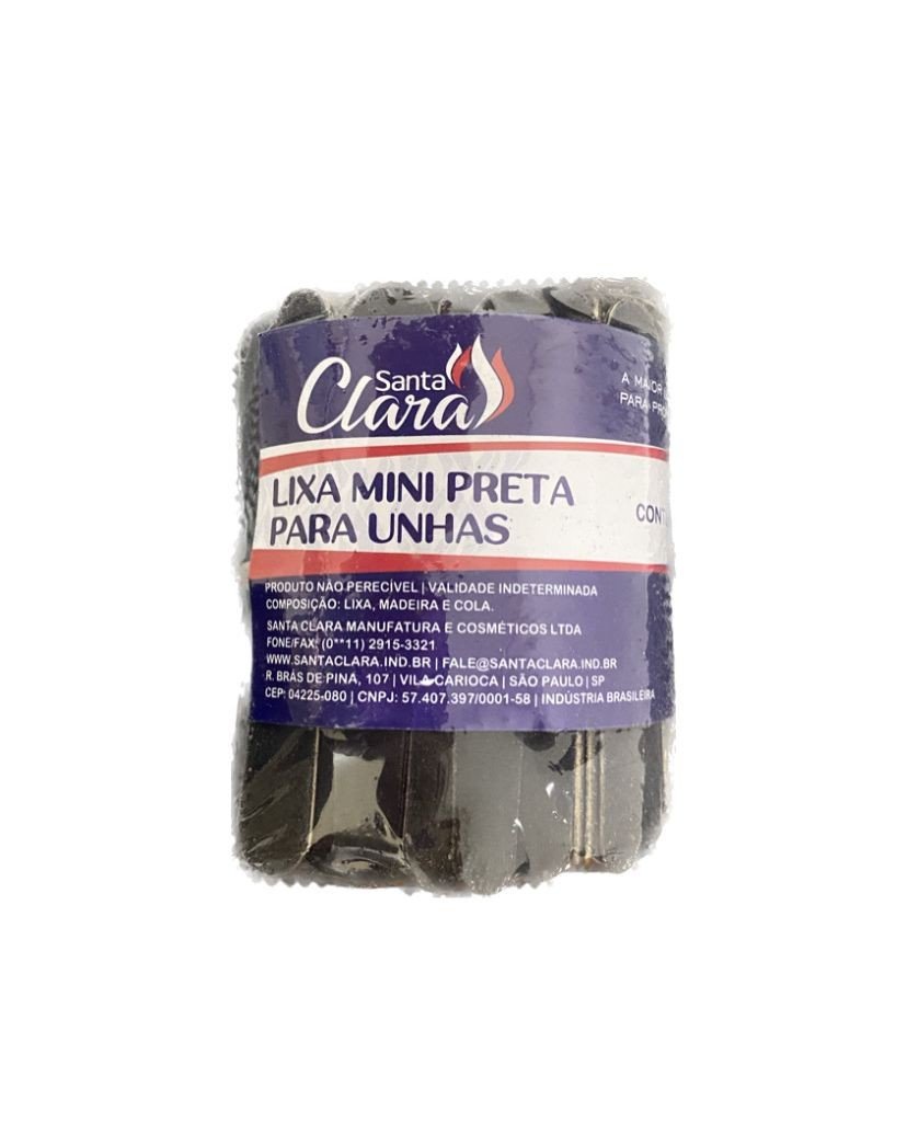 Lixa mini preta 144un Santa Clara