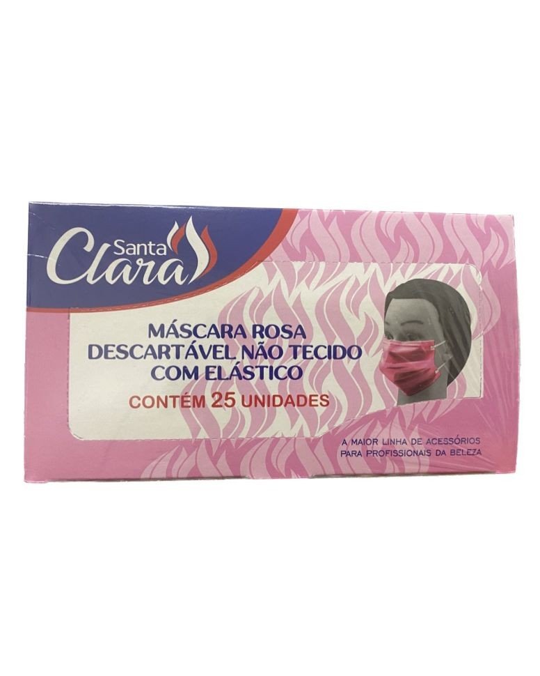 Máscara rosa 25un Santa Clara