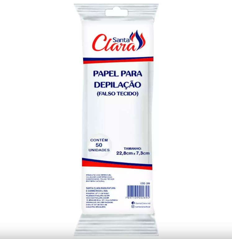 Papel para depilação Santa Clara