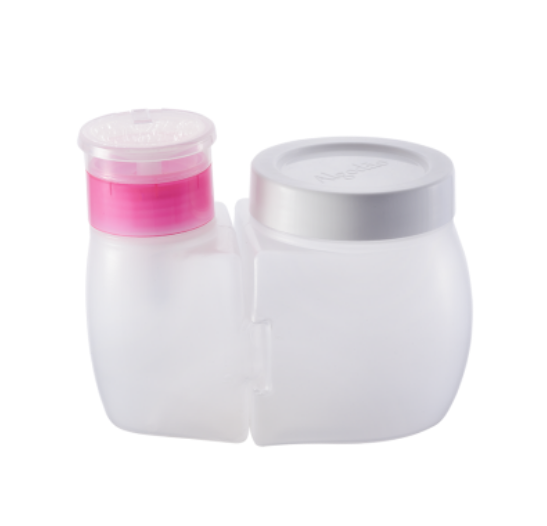 Porta acetona e algodão 120ml Dompel