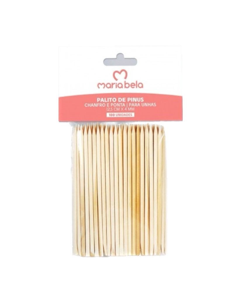 Palito de bambu ponta/chanfro 100un Maria Bela
