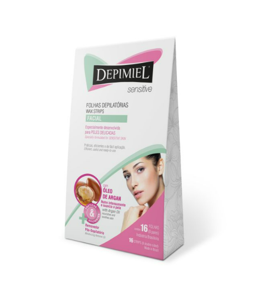 Folha depilatória facial sensitive 16un Depimiel