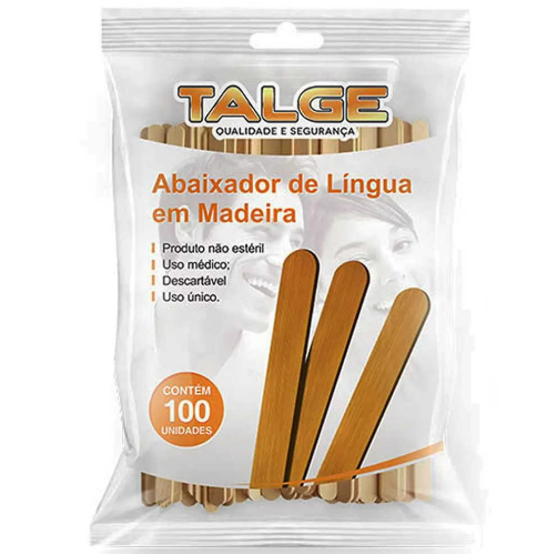 Espátula em madeira 100un Talge