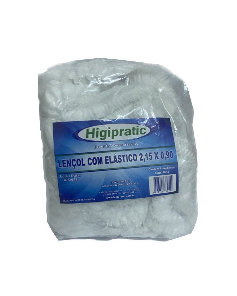 Lençol descartável c/elástico Higipratic