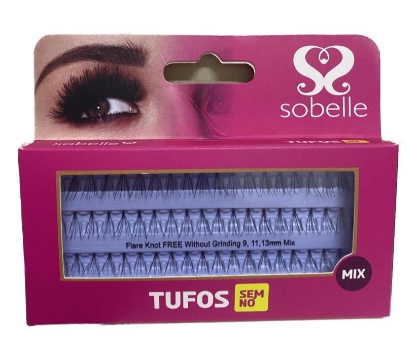 Cílios tufos sem nó mix Sobelle