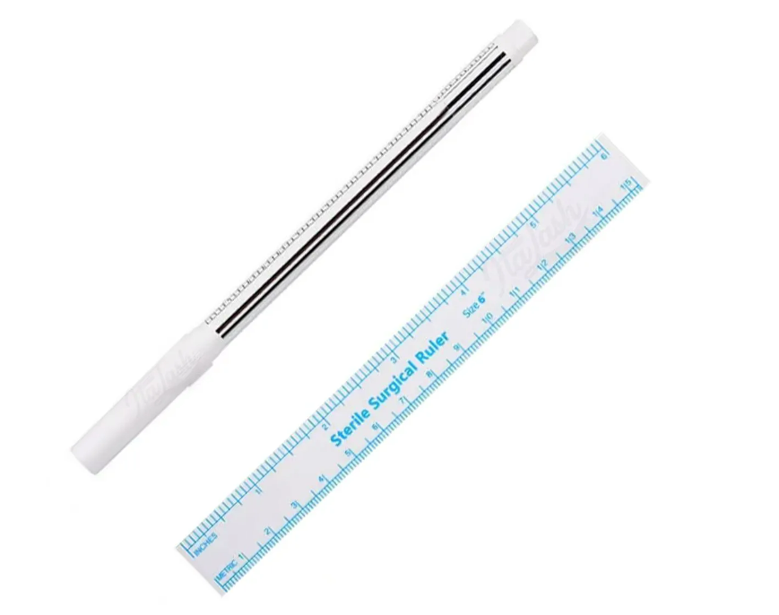 Caneta em gel com régua