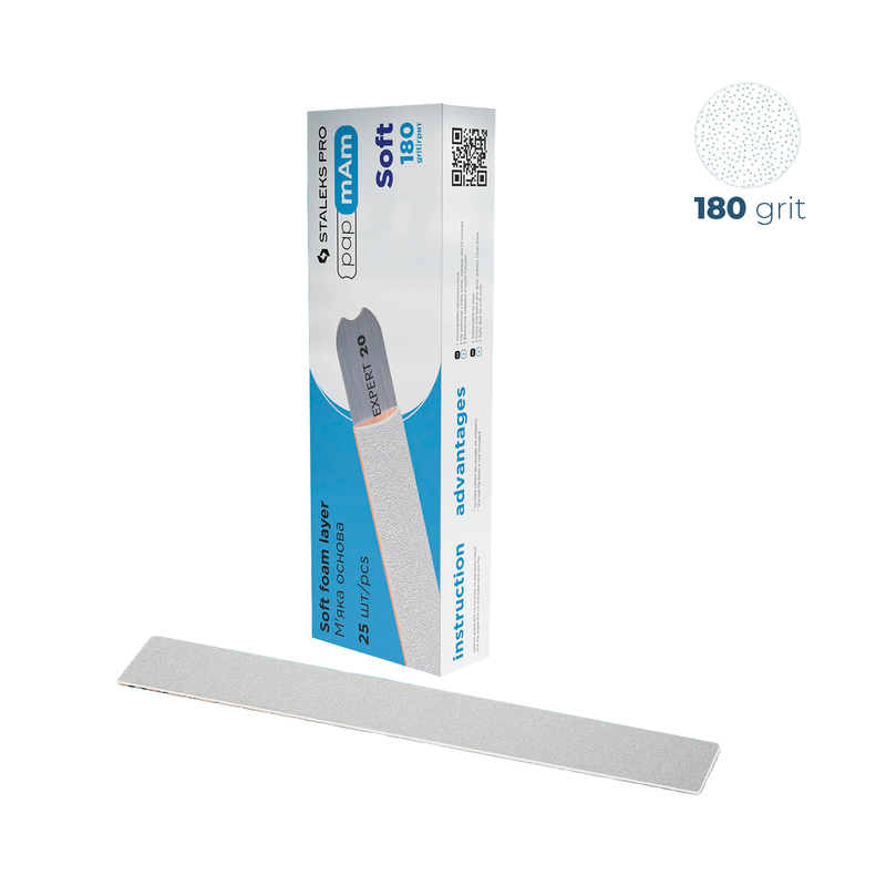Lixa Refil de Inserção SOFT - papmAm | Staleks | Grão 180 | DFCE-20-180/25w