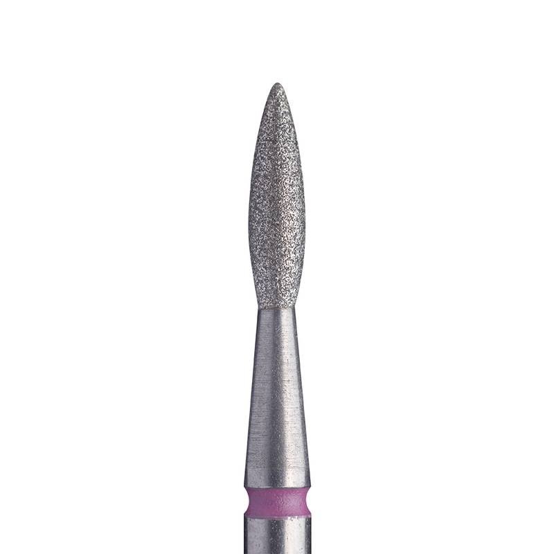 Broca Diamantada Staleks Pro, tipo Chama 2,1mm x 8mm - VERMELHA- FA11R021/8K